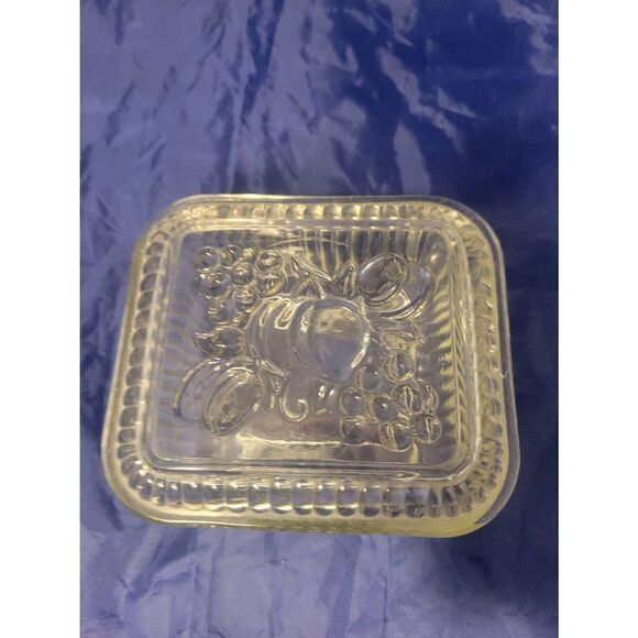 Vintage Federal Refrigerator Dish w/lid Ribbed Clear Depression Glass Fruit - Picture 2 of 8